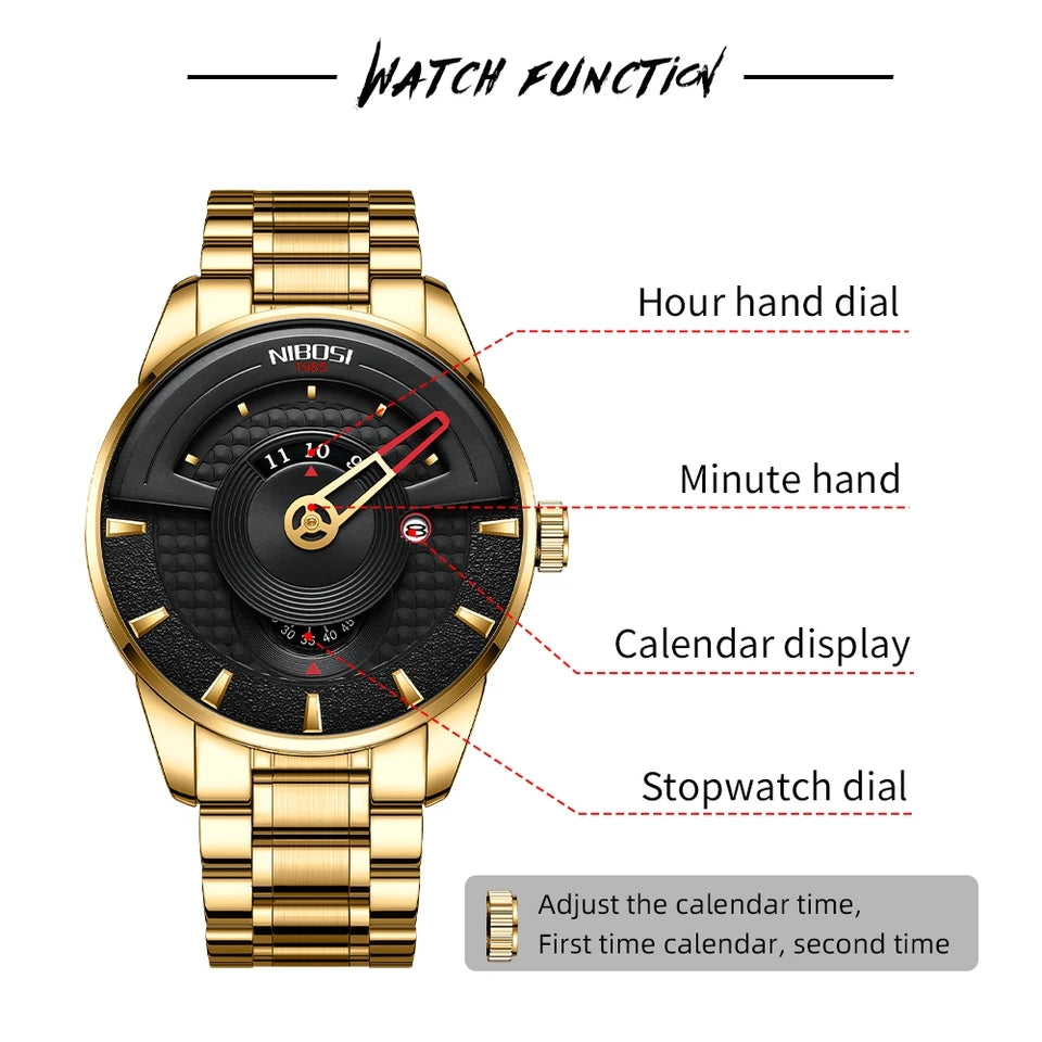 Dinar Brand Luxury Unique Watch for Men Men’s Wristwatch
