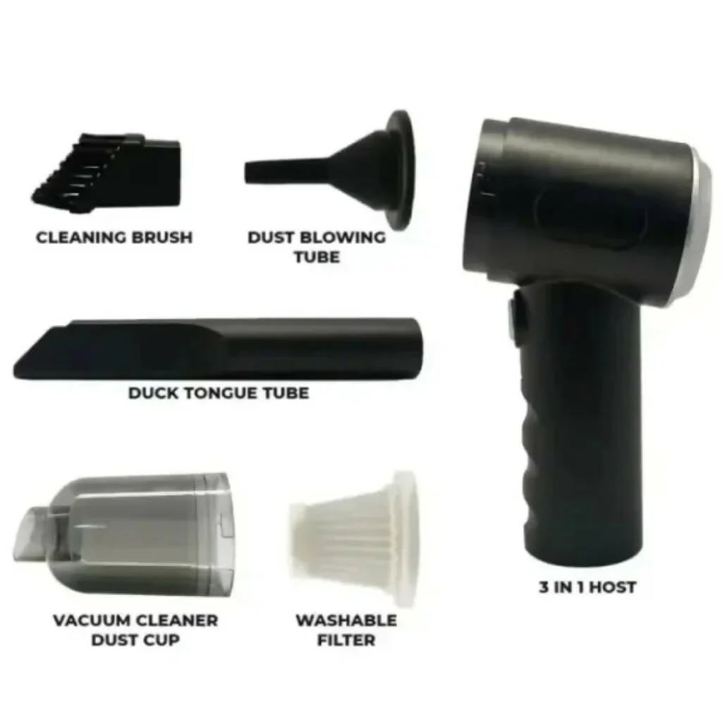 3 In 1 Vacuum Cleaner Dual Mode Cordless Handheld Wireless Handy Portable light weight Vacuum Cleaner with LED Light, Dust Collection Lighting Mini Wet Dry Vacuum for Car Sofas Carpet Interior &Home Office Cleaning Tool Strong suction