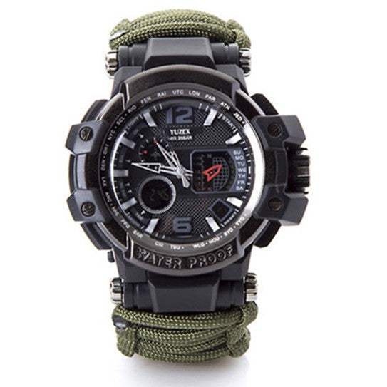 Yuzex Survival Watch, 6 in 1 Paracord Bracelet Compass Watch