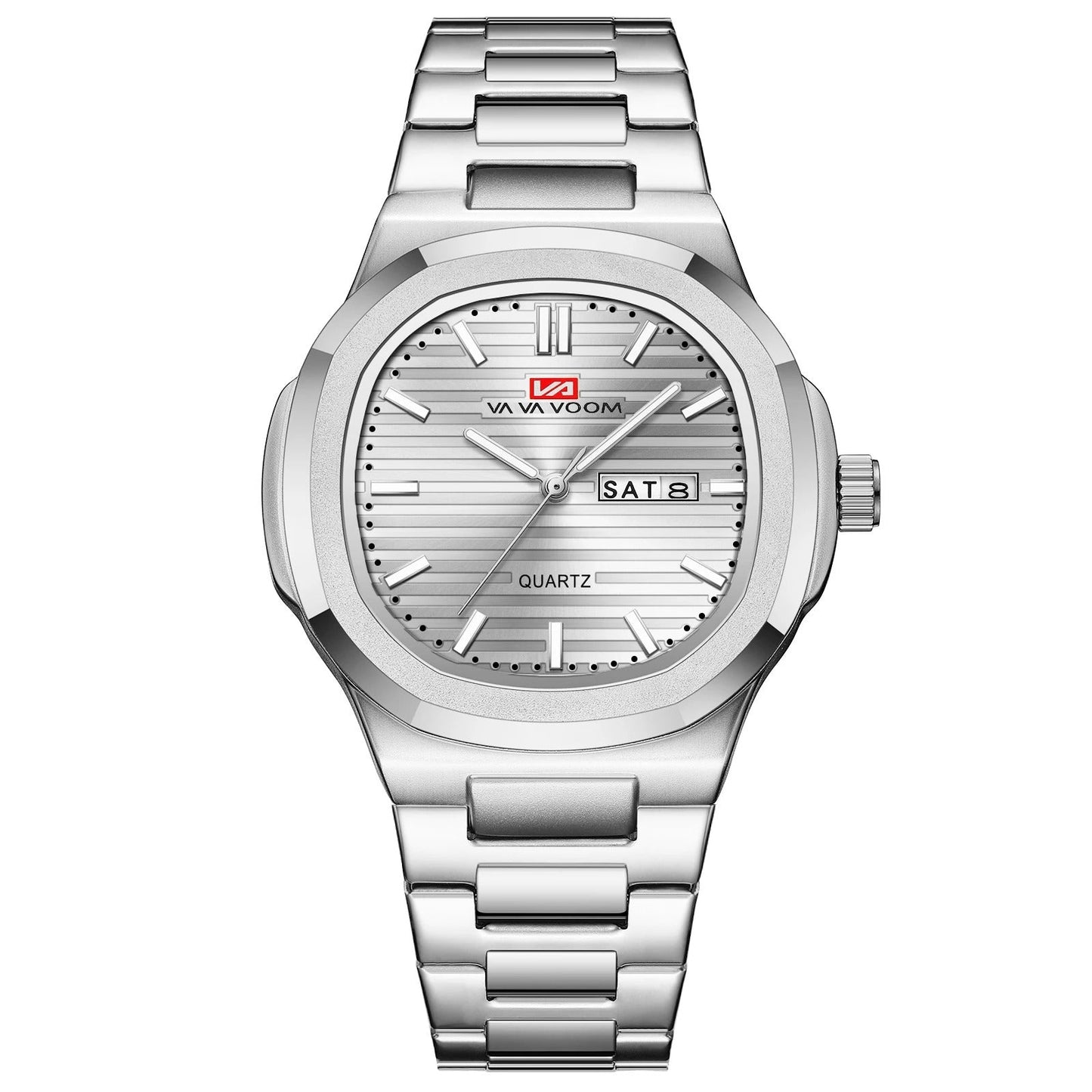 Power Brand Stainless Steel Waterproof Quartz Watch