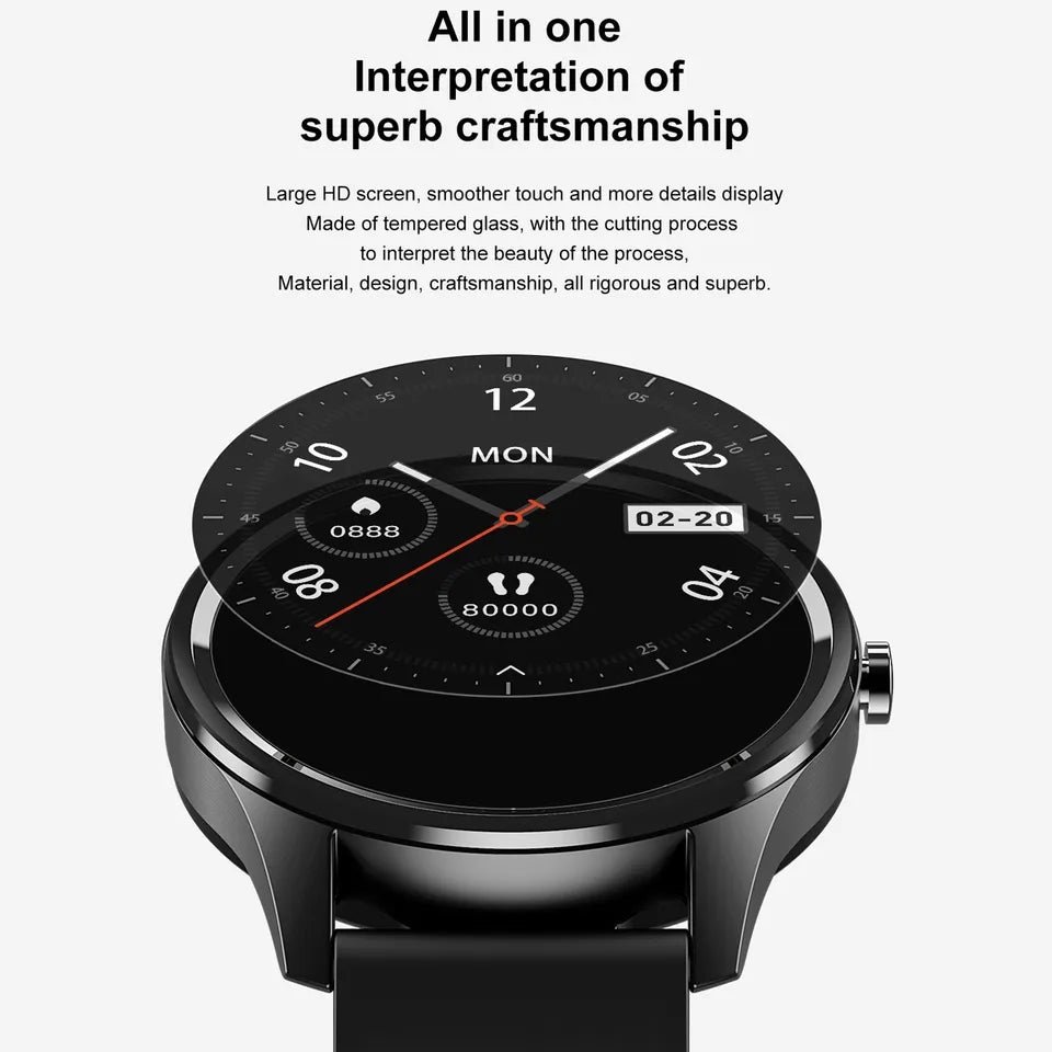SmartWatch Full Touch Round Screen Heart Rate Fitness Tracker