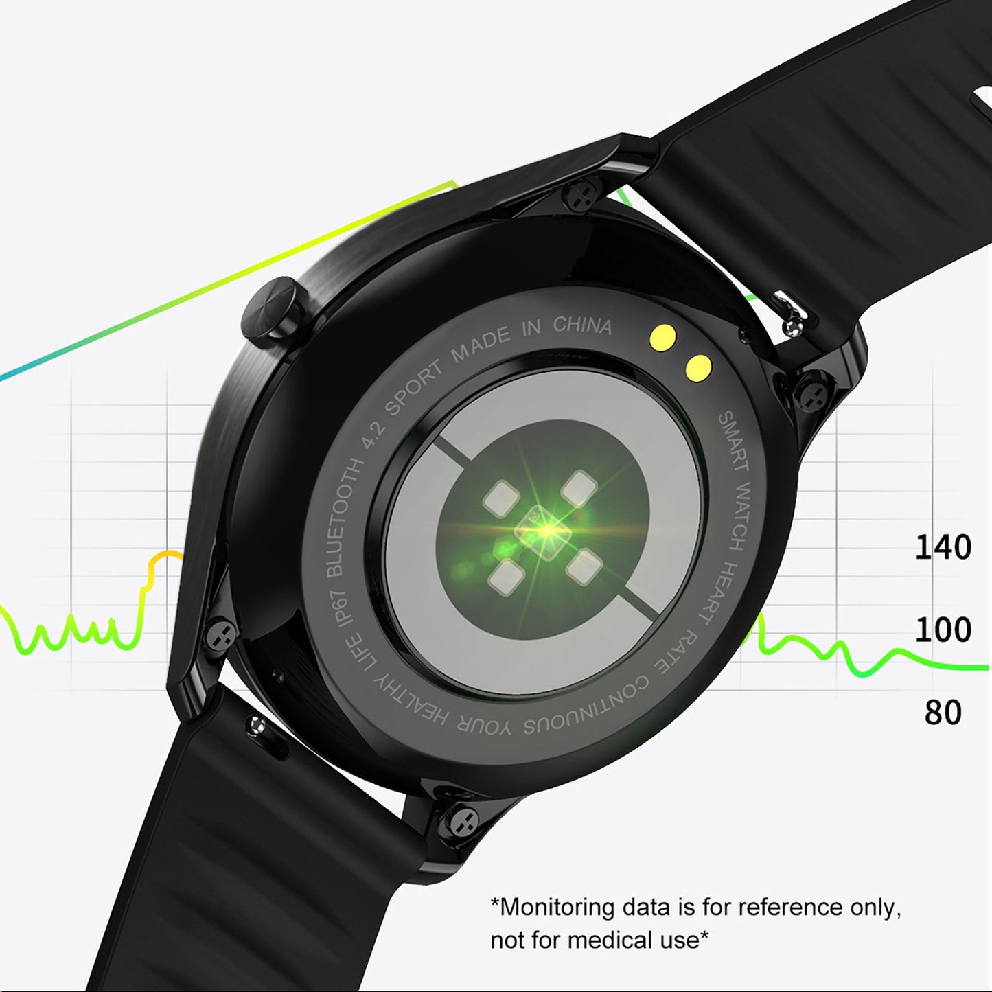 SmartWatch Full Touch Round Screen Heart Rate Fitness Tracker