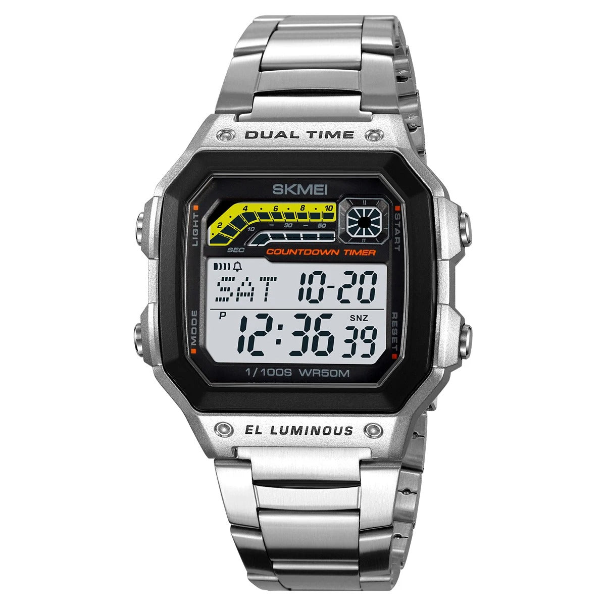 SKMEI Business Waterproof Stainless Steel Digital Watch
