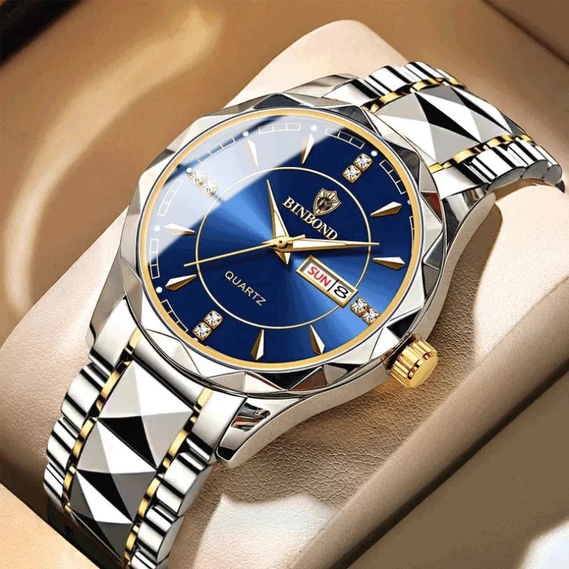 Branded Stainless Steel Business Quartz Watch